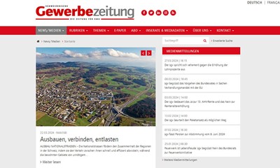 Schweizerische Gewerbezeitung sgz - die Zeitung für KMU